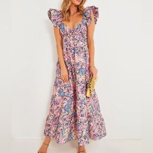 NWT Pink Floral Sheridan Maxi Hyacinth House